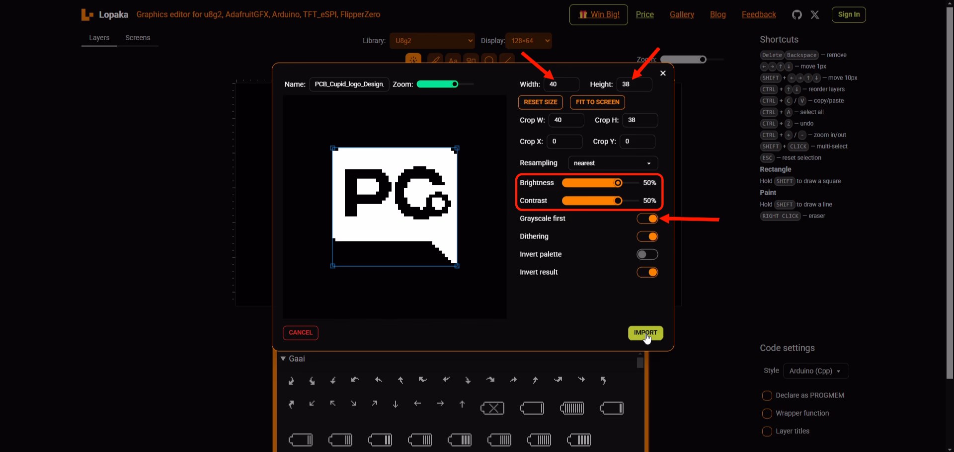 OLED Display BITMAPgen4