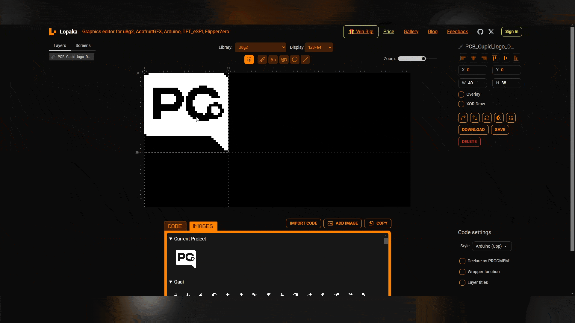 OLED Display BITMAPgen5