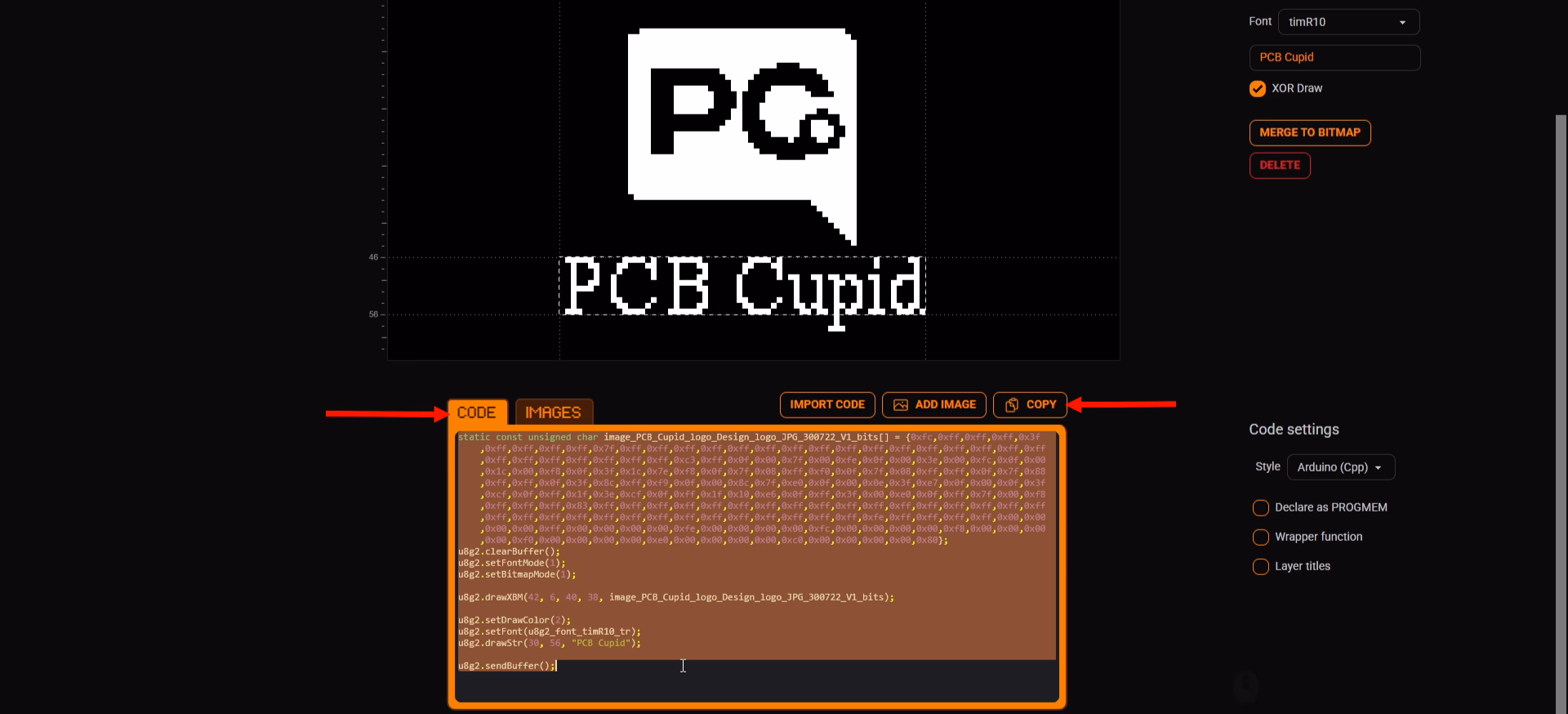 OLED Display BITMAPgen6