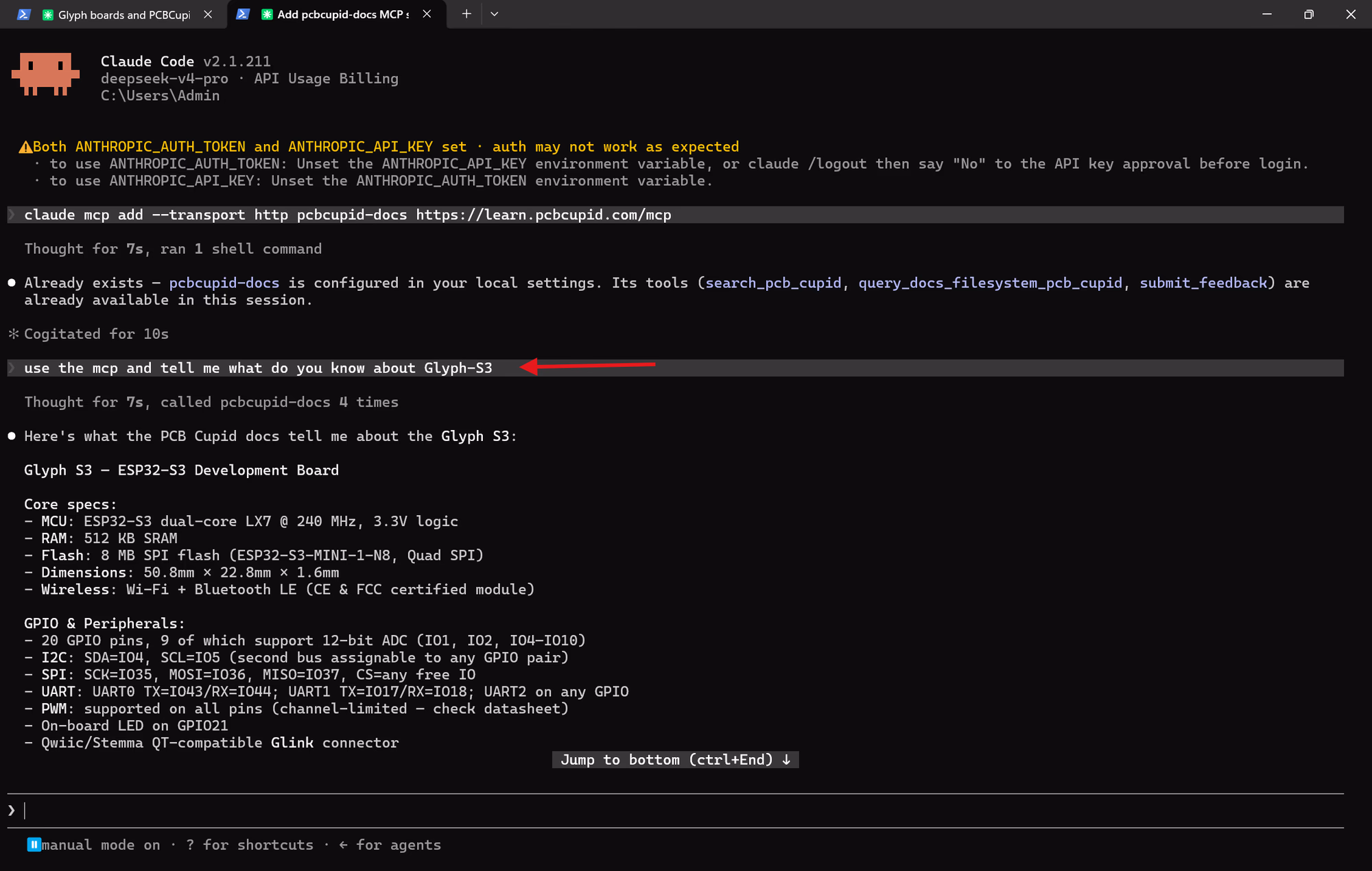 Example of Claude Code and MCP