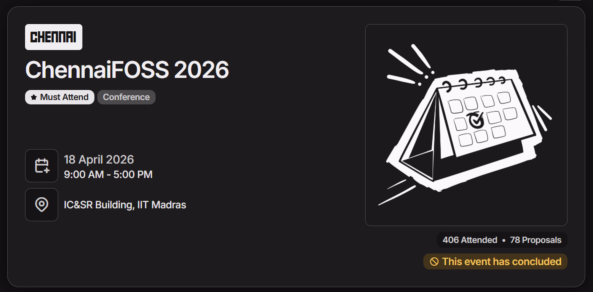 ChennaiFOSS 2026 Poster